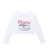 Desperado American Icon Women's Cropped Long Sleeve -Playboy Clothing Playboy White Rider Art Womens Long Sleeve 1