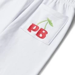 Women's Cherry Wide Leg Sweatpants -Playboy Clothing Playboy Womens Cherry Wide Leg Sweatpants White 03