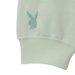 Women's Classic Crewneck -Playboy Clothing Playboy Womens Classic Crewneck Mint Green 04