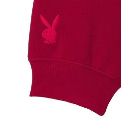 Women's Classic Crewneck -Playboy Clothing Playboy Womens Classic Crewneck Scarlet Sage 04