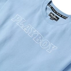 Women's Masthead Crewneck -Playboy Clothing Playboy Womens Masthead Crewneck Blue 03
