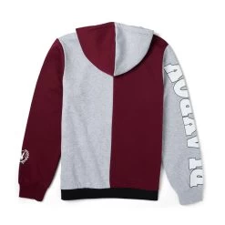 Women's Varsity Hoodie -Playboy Clothing Playboy Womens Sweatshirt Burgundy 02