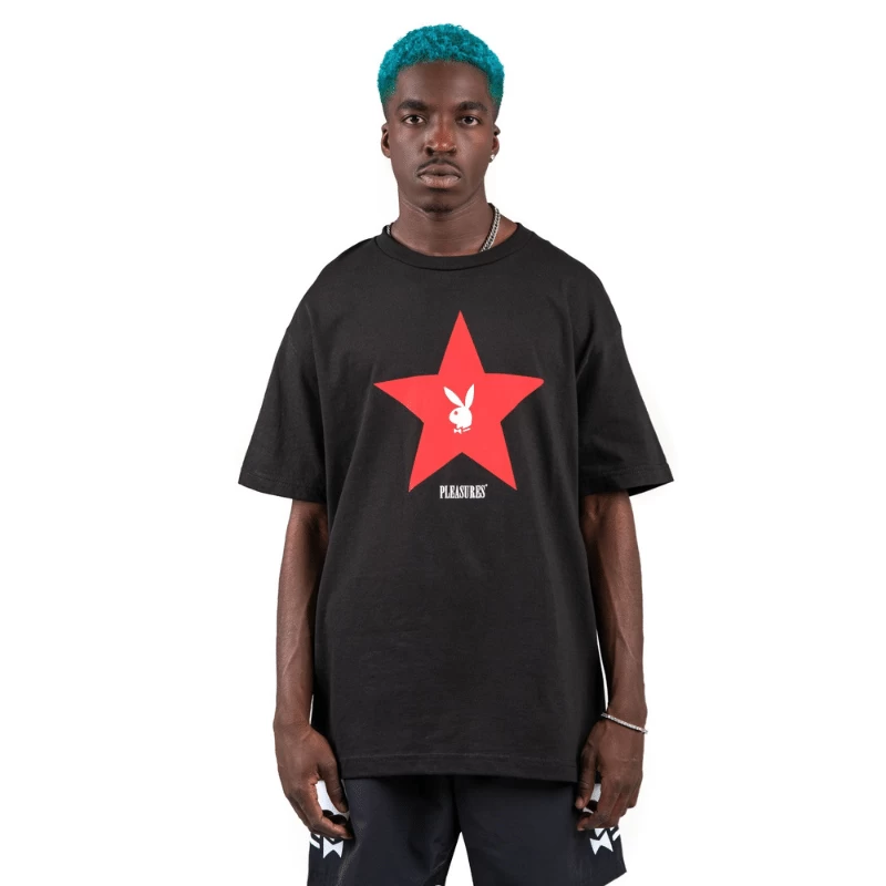 Playboy X Pleasures Connect T-Shirt Black 6 Playboy X Pleasures Connect T-Shirt Black - Image 4