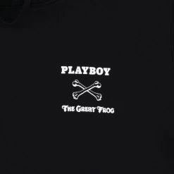 Playboy X The Great Frog Hoodie -Playboy Clothing PlayboyxTGFEntwinedHoodieBlackFrontDetail dde33907 cc42 4bde 908f 488c5624716e
