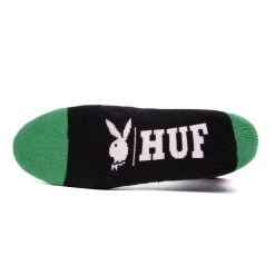 Playboy X HUF Rabbit Head Crew Socks -Playboy Clothing RABBIT HEAD CREW SOCK BLACK SK00682 BLACK 02