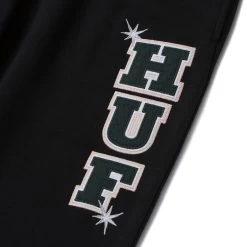 Playboy X HUF Rabbit Head Sweatpants -Playboy Clothing RABBIT HEAD FLEECE PANT BLACK PT00233 BLACK 02