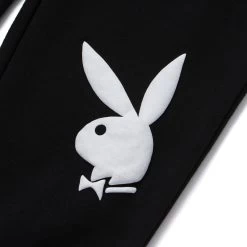 Playboy X HUF Rabbit Head Sweatpants -Playboy Clothing RABBIT HEAD FLEECE PANT BLACK PT00233 BLACK 03