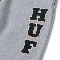 Playboy X HUF Rabbit Head Sweatpants -Playboy Clothing RABBIT HEAD FLEECE PANT GREY HEATHER PT00233 GYHTR 02