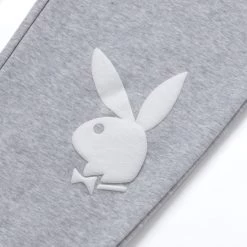 Playboy X HUF Rabbit Head Sweatpants -Playboy Clothing RABBIT HEAD FLEECE PANT GREY HEATHER PT00233 GYHTR 03
