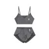 Women's Lounge Satin Cami & Short Set - Grey 1 Women's Lounge Satin Cami & Short Set - Grey -Playboy Clothing Women sLoungeSatinCami ShortSet Grey