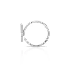 Rabbit Head Nose Ring -Playboy Clothing rabbit head nose ring silver side