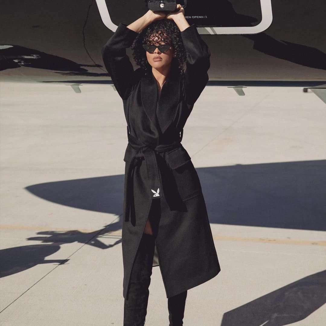 Belted Long Wool Robe Coat 7 Belted Long Wool Robe Coat - Image 5