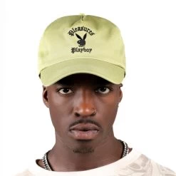 Playboy X Pleasures Invite Strapback Hat -Playboy Clothing strapback hat green 01