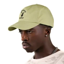 Playboy X Pleasures Invite Strapback Hat -Playboy Clothing strapback hat green 02